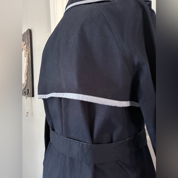 Crown & Ivy Women's Navy Blue Trench Coat Sz XL - Picture 7 of 12